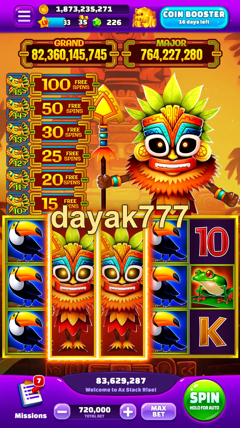dayak777 Tangkapan Layar Resmi APK